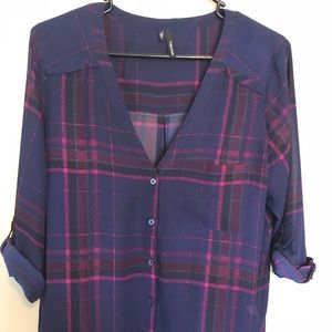 Maurices Plaid print Perfect Blouse